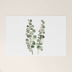 Eucalyptus (watercolor finger painting) Welcome Mat Gallery Image 1