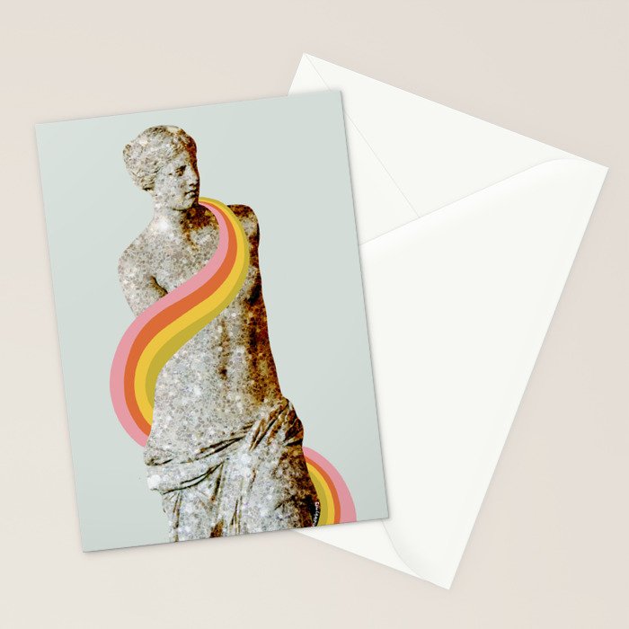 Rainbow Female Statue Stationery Card Gallery Image 2