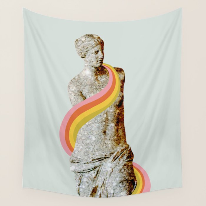 Rainbow Female Statue Wall Tapestry Gallery Image 4