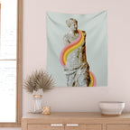 Rainbow Female Statue Wall Tapestry Gallery Image 2