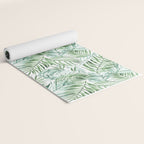 Watercolor palm leaves pattern Yoga Mat Gallery Image 2