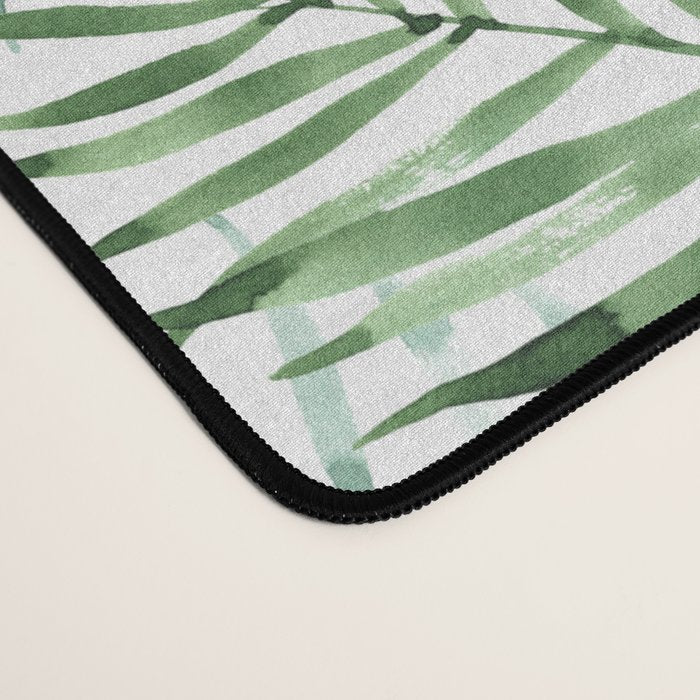 Watercolor palm leaves pattern Desk Mat Gallery Image 4