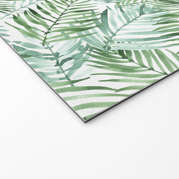 Watercolor palm leaves pattern Welcome Mat Gallery Image 2