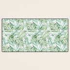 Watercolor palm leaves pattern Desk Mat Gallery Image 3
