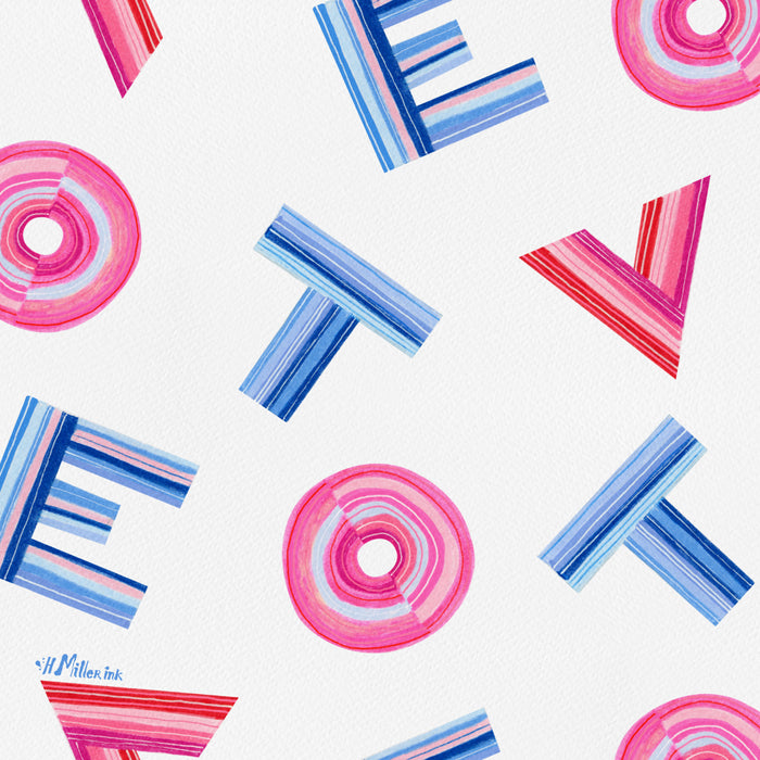 Cast Your Vote | Hand-Lettered Pattern in White Coffee Mug Gallery Image 2