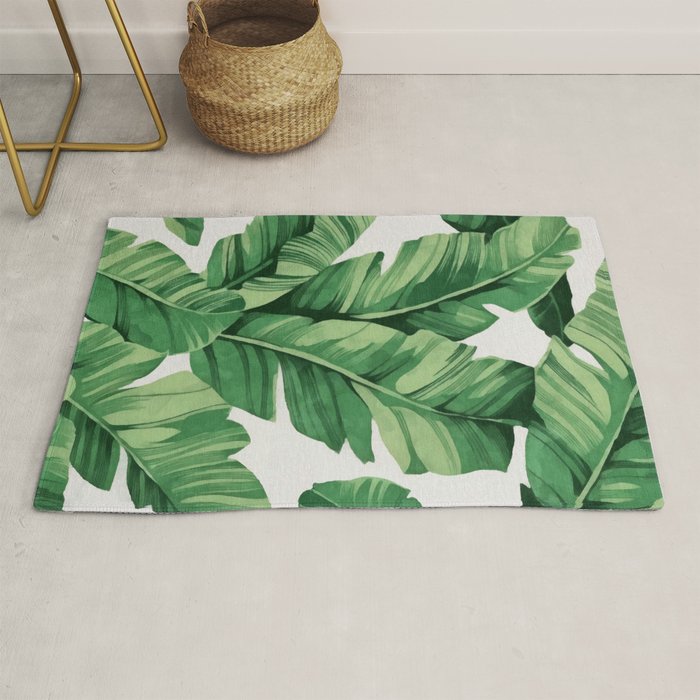 Tropical banana leaves Rug Gallery Image 1