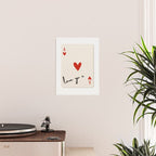 Love Ya Ace of Hearts Playing Card Note Trendy Red and Black Poster Gallery Image 2