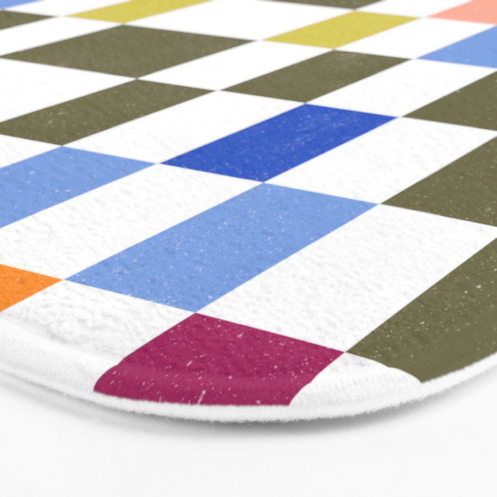 Colorful Mod Checkerboard Bath Mat Gallery Image 3