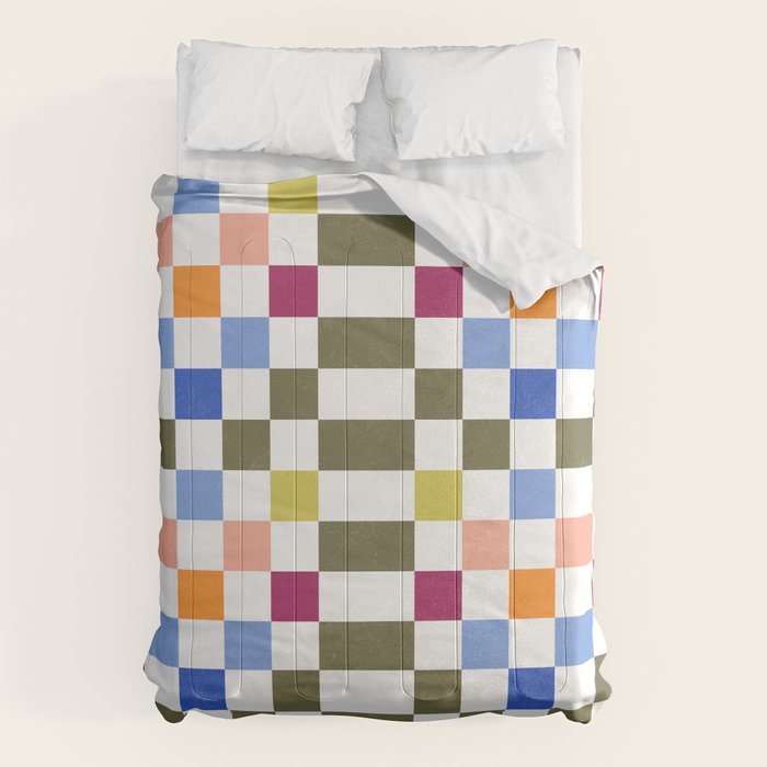 Colorful Mod Checkerboard Comforter Gallery Image 6
