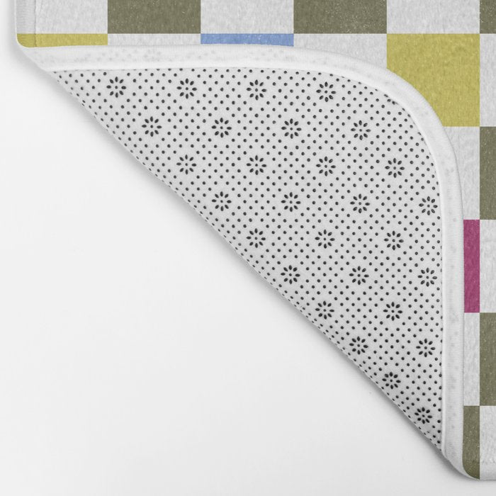 Colorful Mod Checkerboard Bath Mat Gallery Image 2