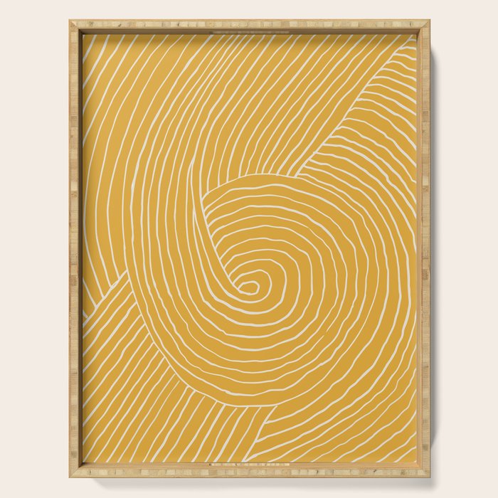Strokes 02: Tulip Yellow Edition  Serving Tray Gallery Image 1