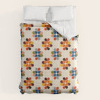 Mod Retro Floral Geometry in Multicolor Comforter Gallery Image 6