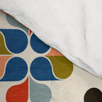 Mod Retro Floral Geometry in Multicolor Comforter Gallery Image 4