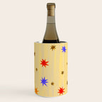 Celestial Star Twinkle in Golden Amber Watercolor Wine Chiller Gallery Image 1