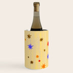 Celestial Star Twinkle in Golden Amber Watercolor Wine Chiller Gallery Image 2