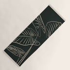 Minimalist Black & White Leaves 1 Yoga Mat Gallery Image 1