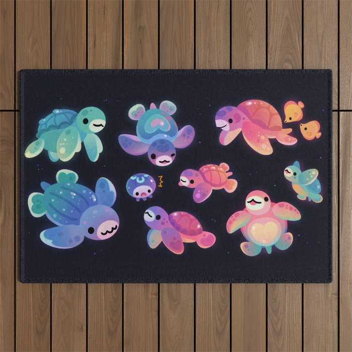 Sea turtle Outdoor Rug Gallery Image 1