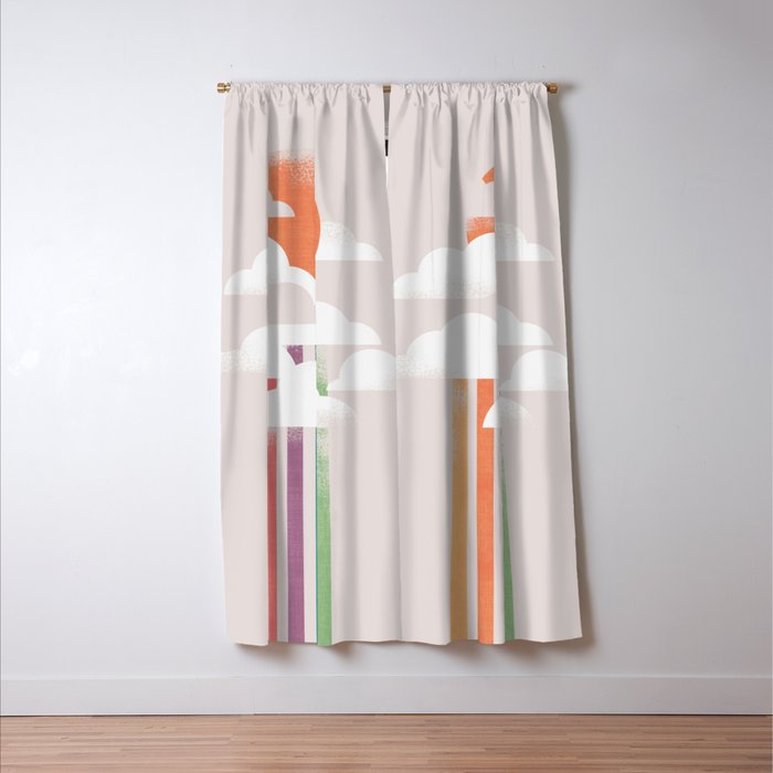 Colorful rain Window Curtain Gallery Image 3