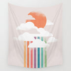 Colorful rain Wall Tapestry Gallery Image 4