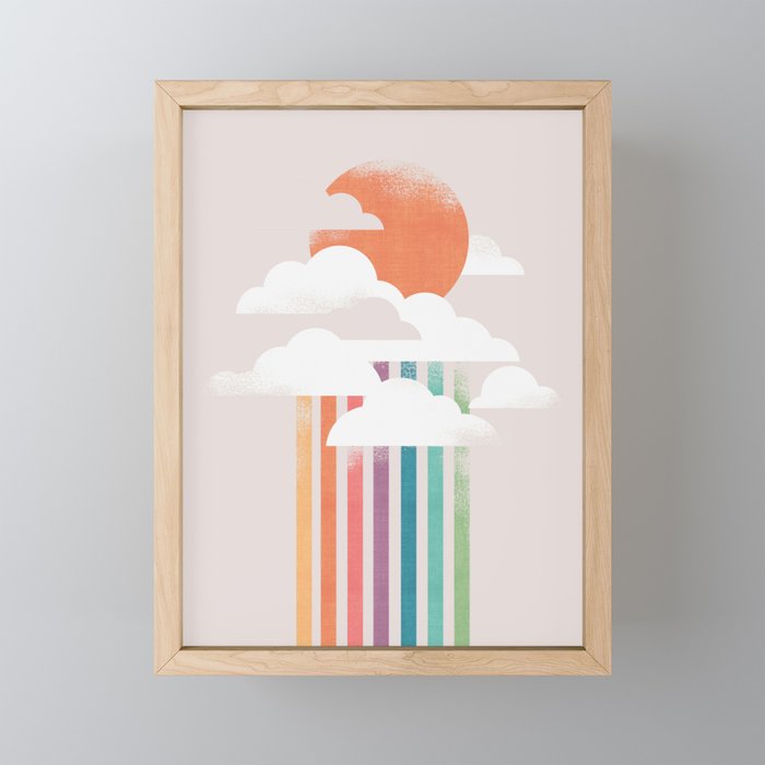 Colorful rain Mini Art Print Gallery Image 1
