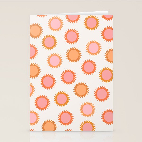 Autumn Equinox - Colorful Sun Pattern Stationery Card Gallery Image 2