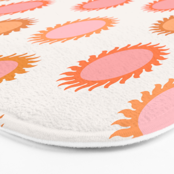 Autumn Equinox - Colorful Sun Pattern Bath Mat Gallery Image 3