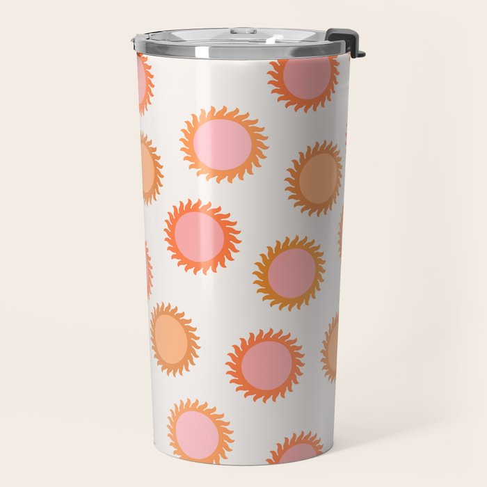 Autumn Equinox - Colorful Sun Pattern Travel Mug Gallery Image 2