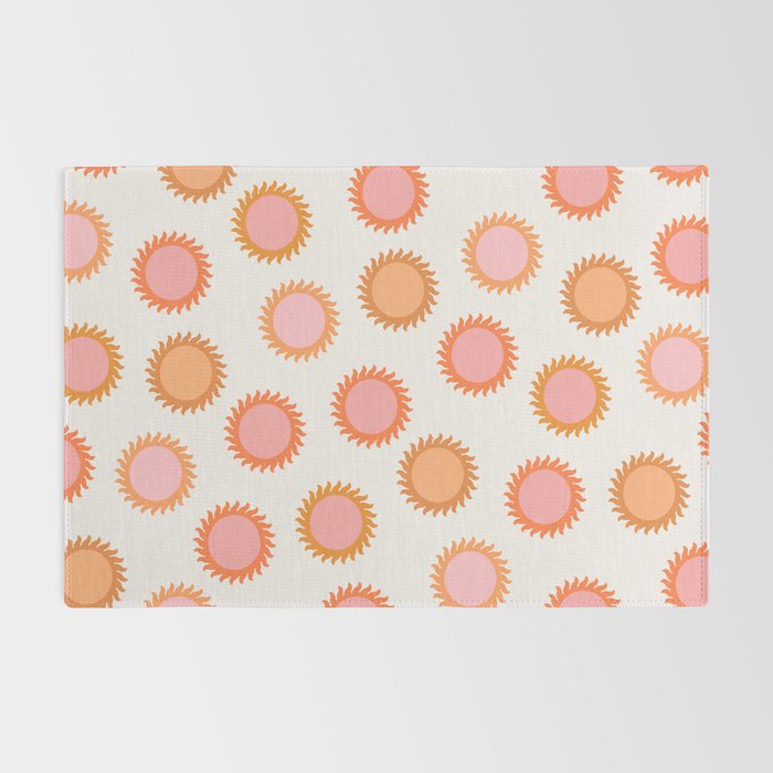 Autumn Equinox - Colorful Sun Pattern Rug Gallery Image 2