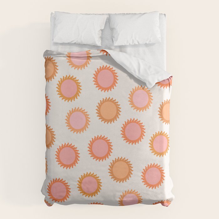 Autumn Equinox - Colorful Sun Pattern Duvet Cover Gallery Image 6