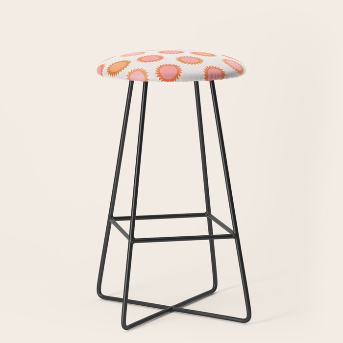 Autumn Equinox - Colorful Sun Pattern Stool Gallery Image 1