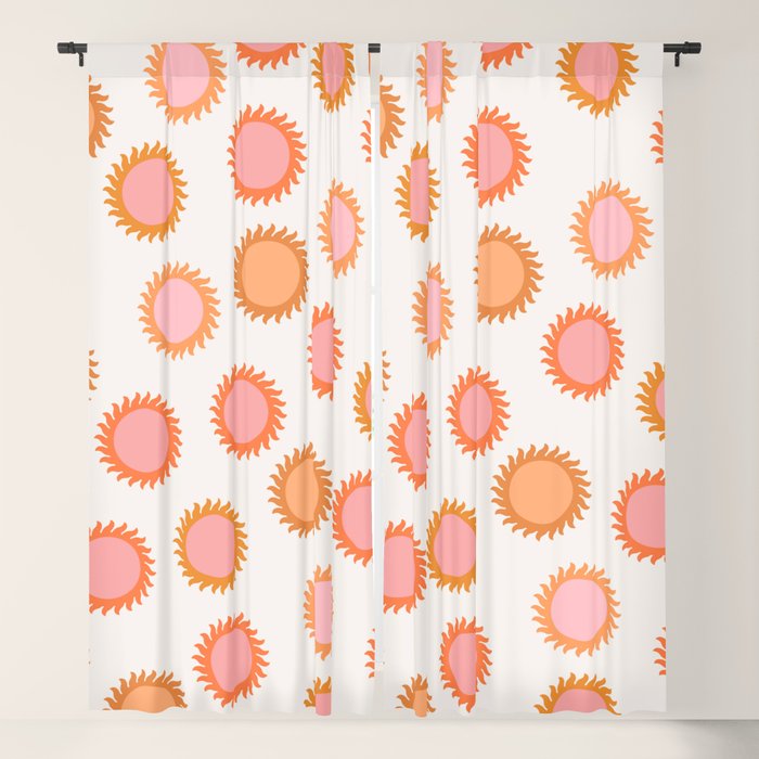 Autumn Equinox - Colorful Sun Pattern Window Curtain Gallery Image 5