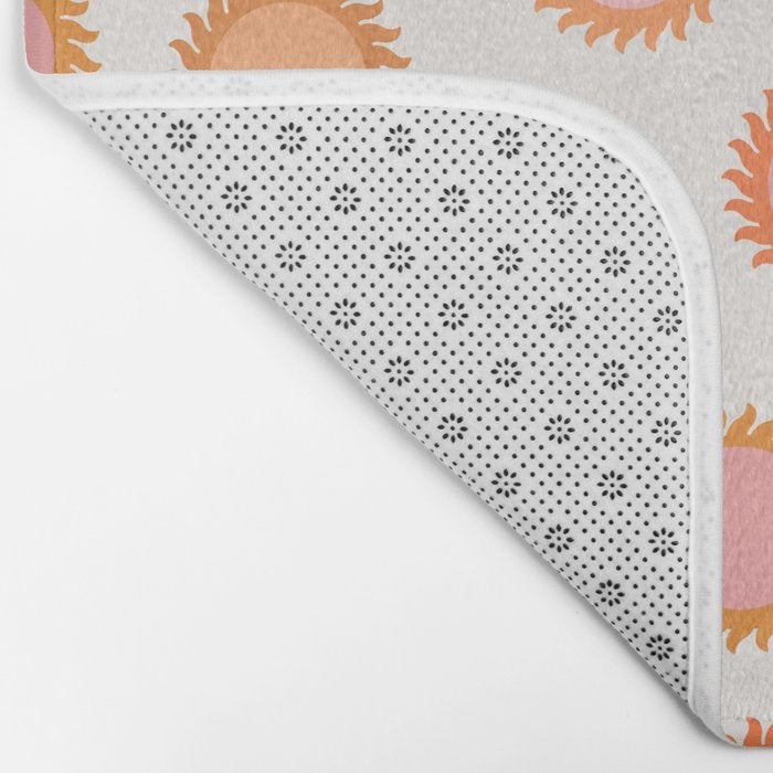 Autumn Equinox - Colorful Sun Pattern Bath Mat Gallery Image 2