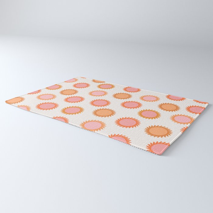 Autumn Equinox - Colorful Sun Pattern Rug Gallery Image 3