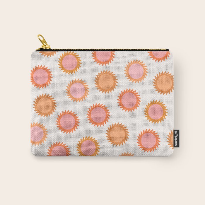 Autumn Equinox - Colorful Sun Pattern Carry All Pouch Gallery Image 1