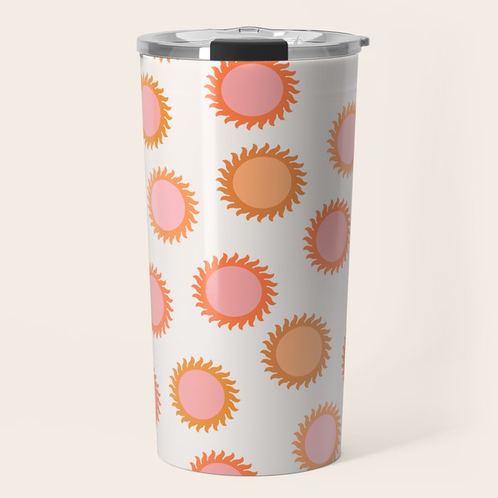 Autumn Equinox - Colorful Sun Pattern Travel Mug Gallery Image 1