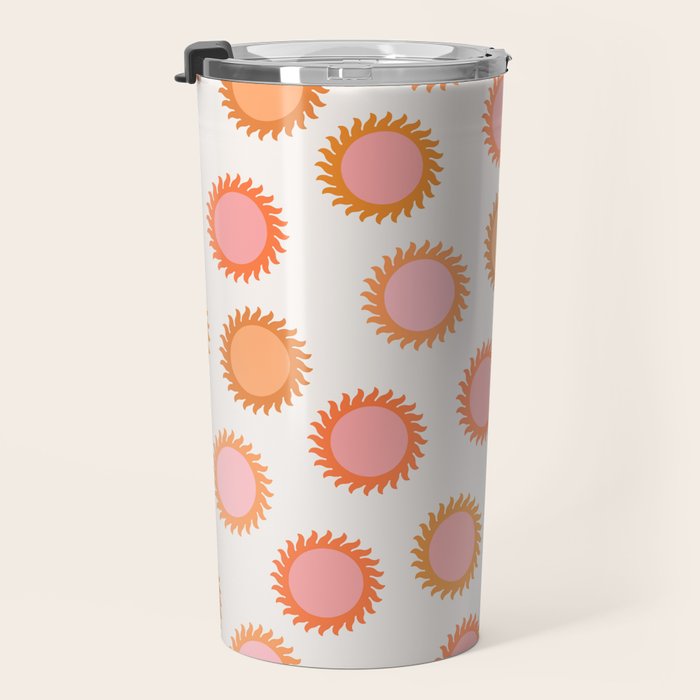 Autumn Equinox - Colorful Sun Pattern Travel Mug Gallery Image 3