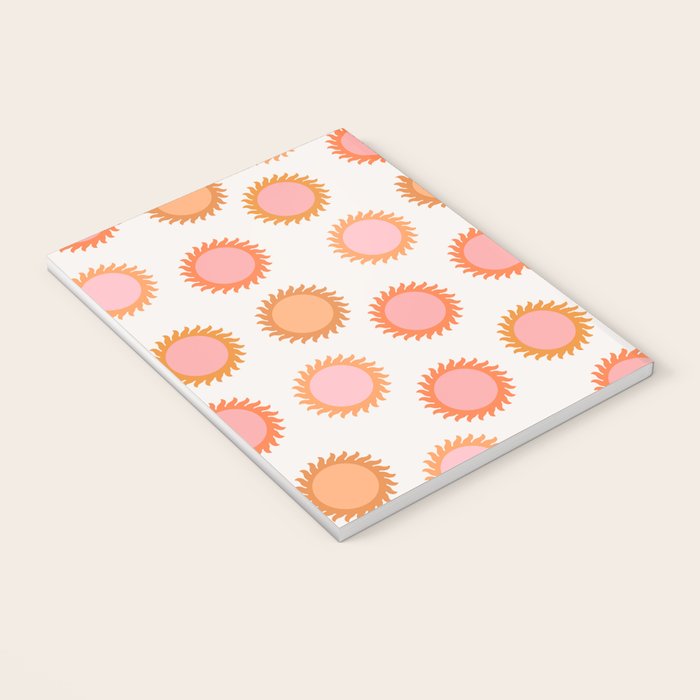 Autumn Equinox - Colorful Sun Pattern Notebook Gallery Image 3