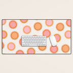 Autumn Equinox - Colorful Sun Pattern Desk Mat Gallery Image 1