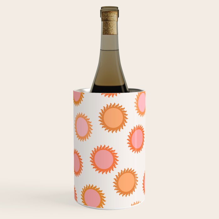 Autumn Equinox - Colorful Sun Pattern Wine Chiller Gallery Image 1