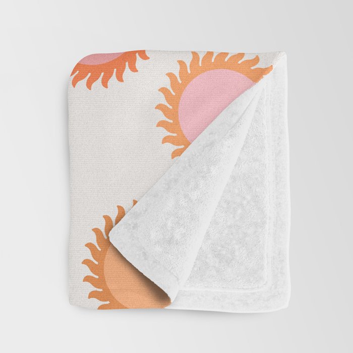 Autumn Equinox - Colorful Sun Pattern Throw Blanket Gallery Image 3