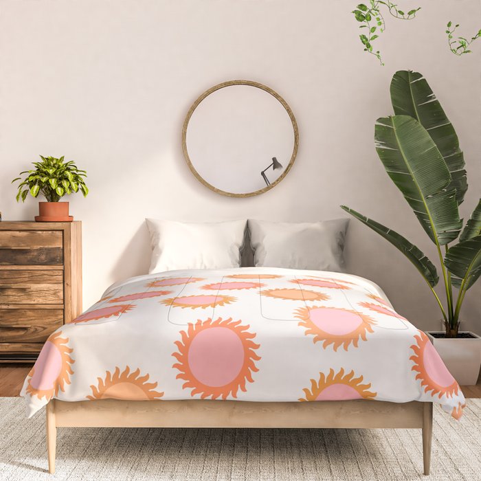 Autumn Equinox - Colorful Sun Pattern Comforter Gallery Image 3