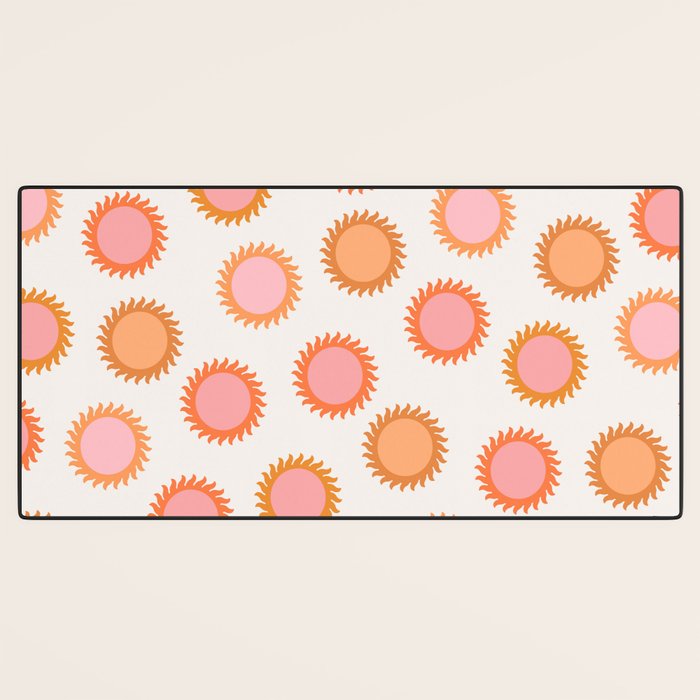 Autumn Equinox - Colorful Sun Pattern Desk Mat Gallery Image 3