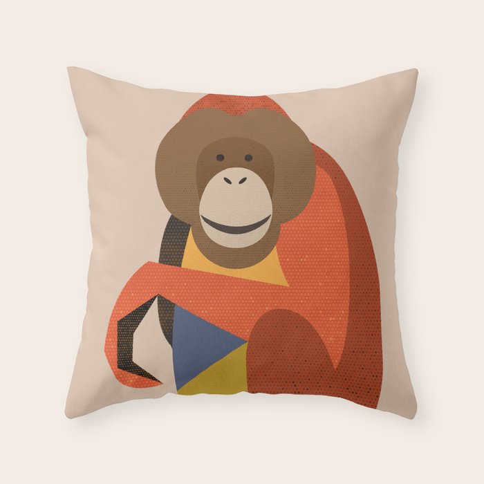 Orangutan Throw Pillow Gallery Image 1