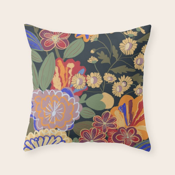 Eclipse garden Throw Pillow Gallery Image 6