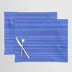 Bamako Striped and Dotted Pattern in Royal Blue Placemat Gallery Image 1