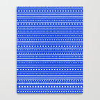 Bamako Striped and Dotted Pattern in Royal Blue Notebook Gallery Image 4