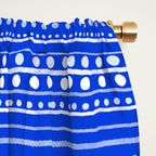 Bamako Striped and Dotted Pattern in Royal Blue Window Curtain Gallery Image 2