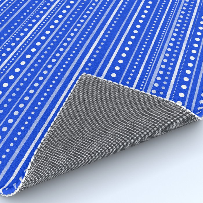 Bamako Striped and Dotted Pattern in Royal Blue Rug Gallery Image 4