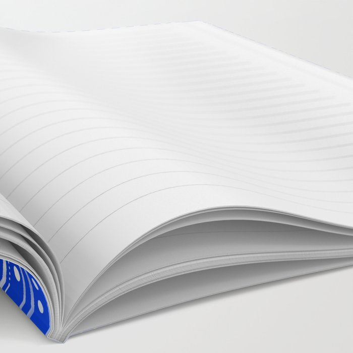 Bamako Striped and Dotted Pattern in Royal Blue Notebook Gallery Image 2