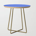 Bamako Striped and Dotted Pattern in Royal Blue Side Table Gallery Image 1